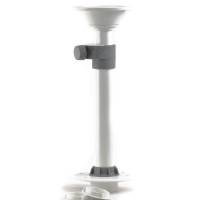 Tischfuß für Bootstisch Aluminium weiß höhenverstellbar oder feste Höhe Bild 2